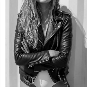 Understated leather easy rider Moto jacket